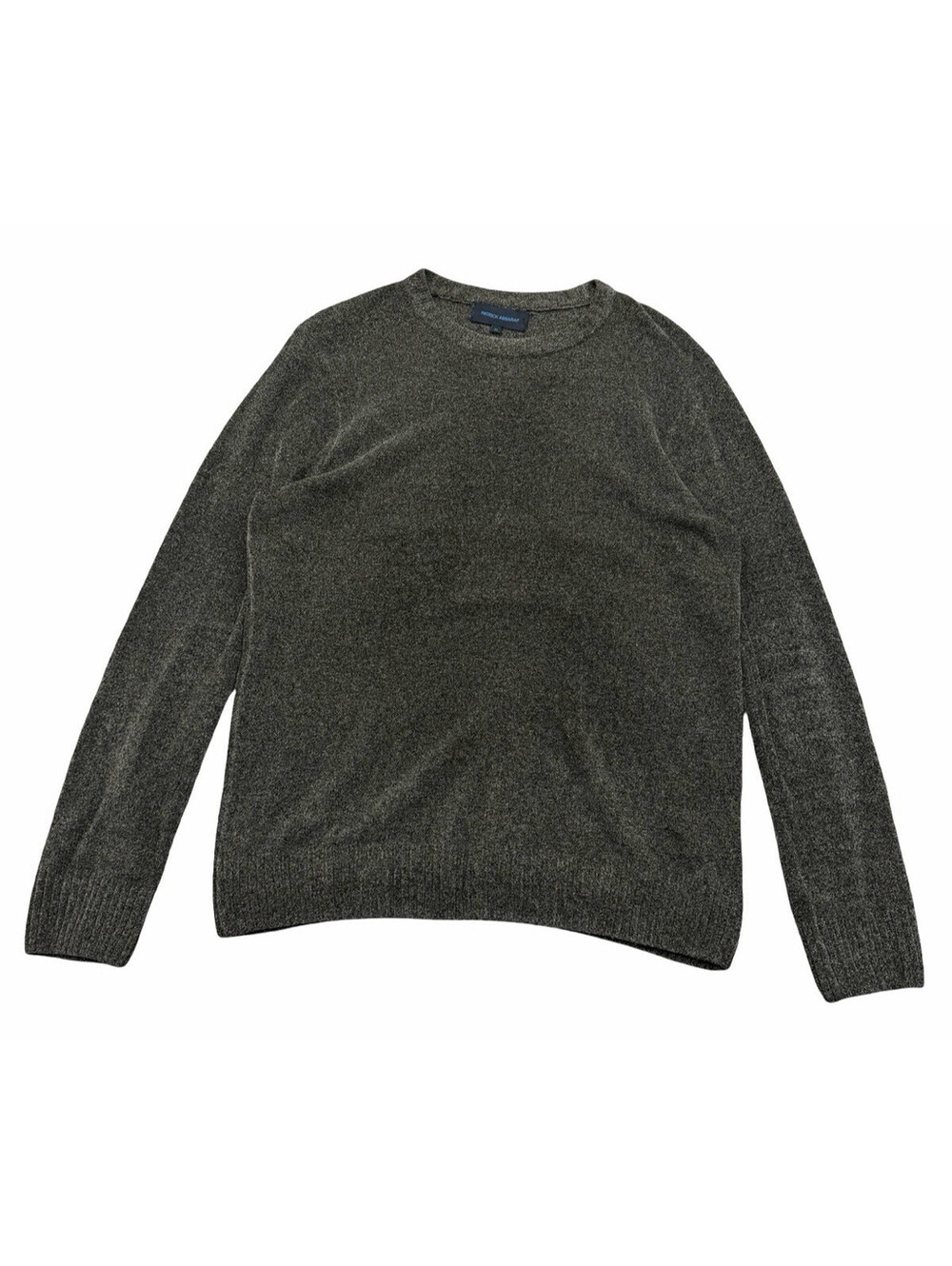 Patrick Assaraf Crewneck Sweater Terry Cloth Cotton Blend Grey Size M